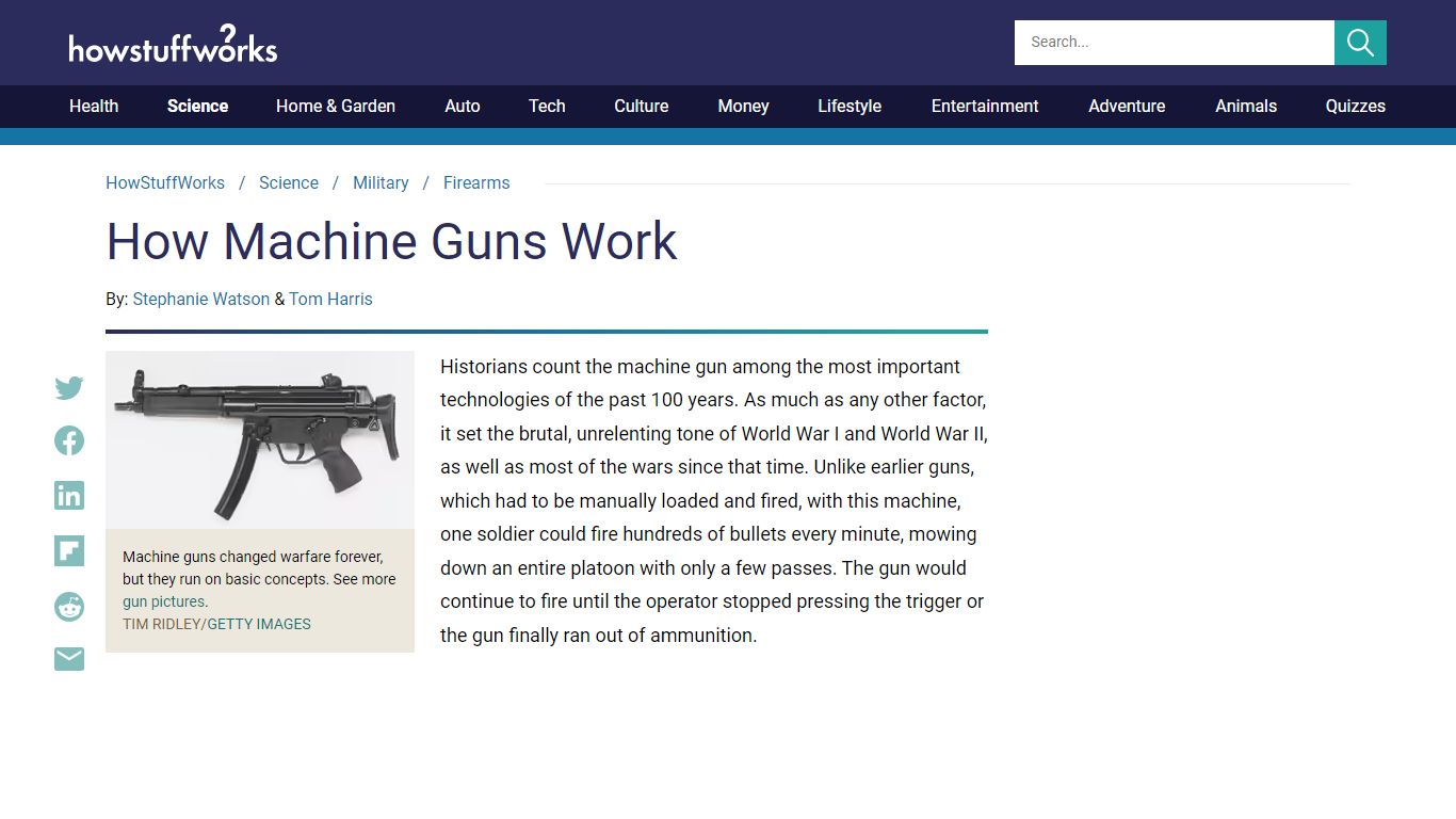 How Machine Guns Work | HowStuffWorks